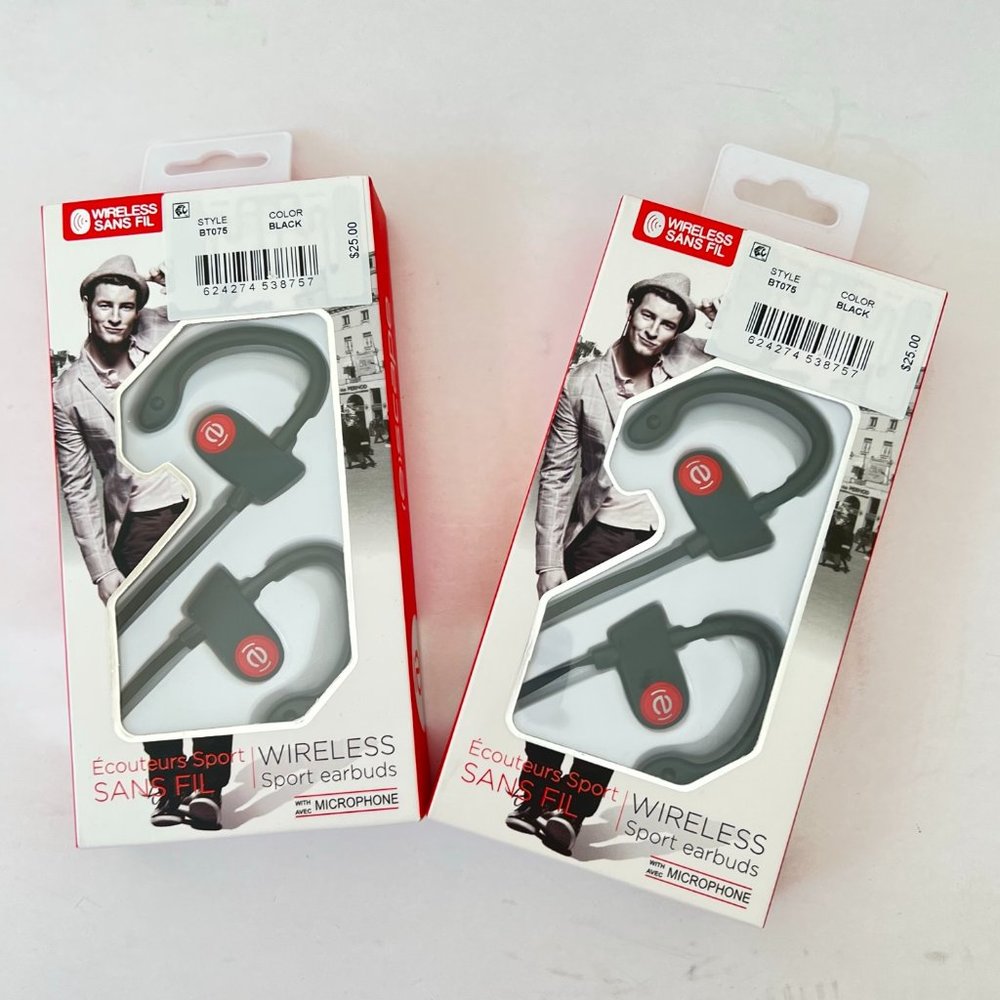 2 for 1 Deal- Escape BT752 Bluetooth Sport Sweatproof Earbuds With Microphone